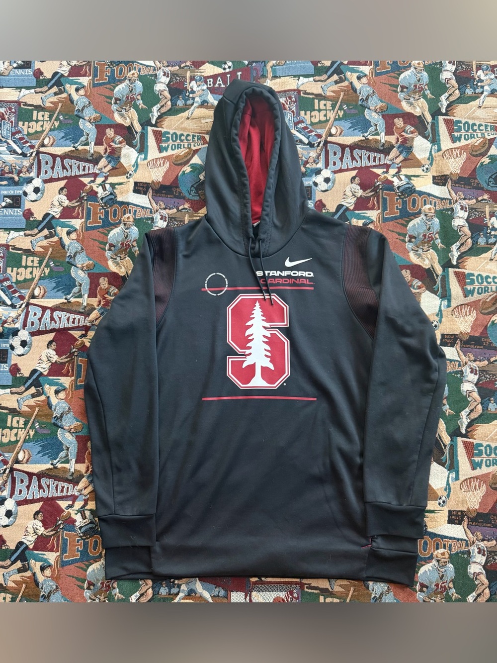 Men’s Nike University Of Stanford Black Graphic Logo Dri-fit Hoodie